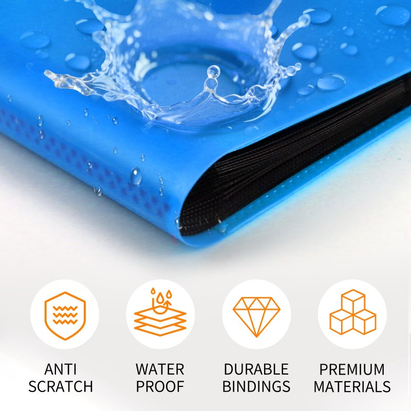 KIOEEE Blue Card Binder 9 Pocket, PP Cover Trading Card Binder for 360 Cards, Sturdy Card Collection Album, Card Holder Folders for MTG, TCG, Game Cards & Sports Cards - Image 4